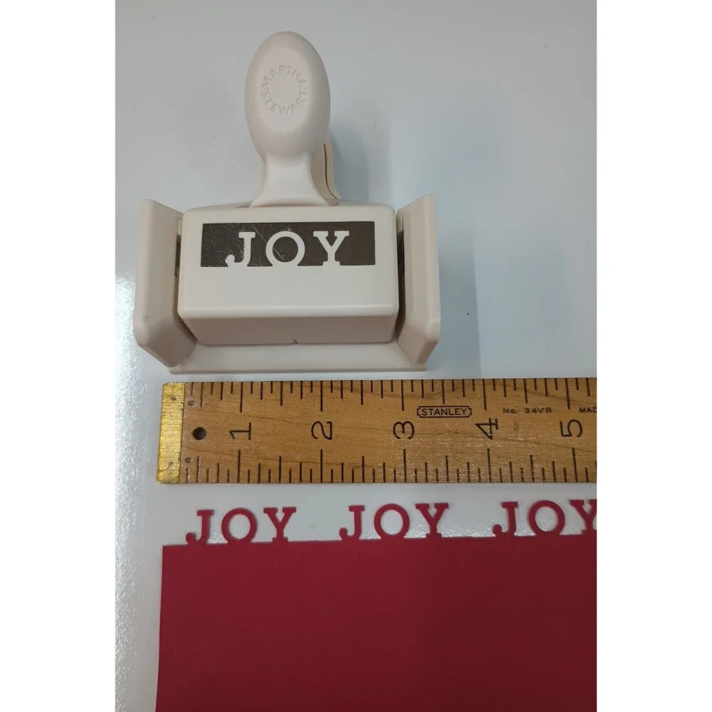 Martha Stewart JOY Folding Wing Edge Punch Holiday Cards Christmas Scrapbooking